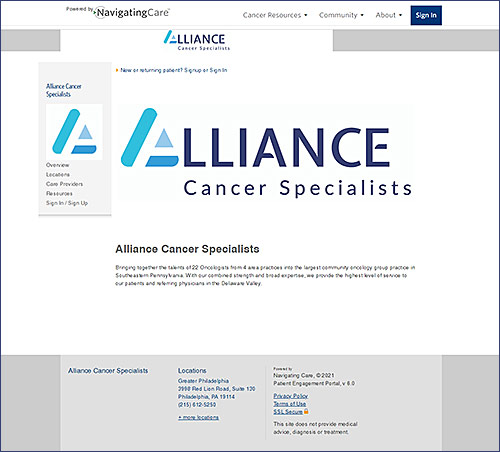 View Your Chart Online - Alliance Cancer Specialists